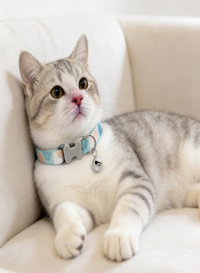 ايكسياوبيت طقم طوق قطط IXIAOPET مع جرس، أطواق نايلون قابلة للفك للقطط الصغيرة، إكسسوارات حيوانات أليفة آمنة بألوان متنوعة قابلة للتعديل من 8 إلى 13 بوصة (4 قطع) - Image 4